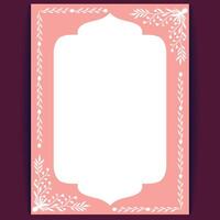 Elegant Pink Floral Border Templates with Space for Text, Perfect for Invitations and Stationery vector