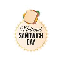 National Sandwich Day design template good for celebration usage. National Sandwich Day design flat design. eps 10. vector