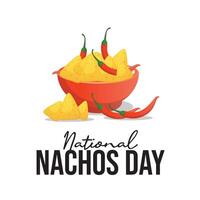 National Nachos Day design template good for celebration usage. National Nachos Day design. Flat design. eps 10. vector