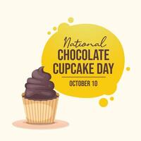 National Chocolate Cupcake Day design template good for celebration usage. National Chocolate Cupcake Day design. Flat design. eps 10. vector