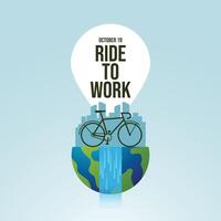 Ride To Work Day design template good for celebration usage. Ride To Work Day design. Flat design. eps 10. vector
