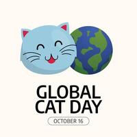 Global Cat Day design template good for celebration usage. Global Cat Day design. flat design. eps 10. vector