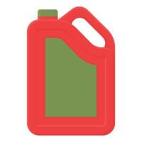 Red Oil Container. Flammable Liquid. Safe for Machines. Oil Container Icon. vector