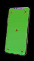 Animated mobile phone mockup white background, smartphone with blank green screen Isolated on black background, 4K animation of moving smartphone mockups. alpha matte included with indicators video