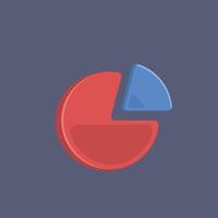 circle chart in flat design. vector
