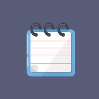 blue text note sign in flat design. vector