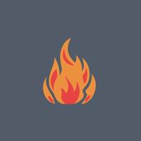 flame in flat design. vector