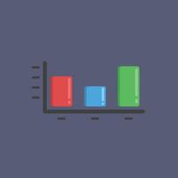Bar chart in flat design. vector