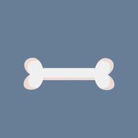 single bone in flat design. vector