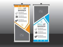 Roll up banner Design, roll up brochure banner vector