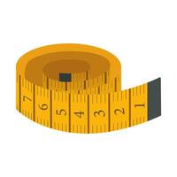 Measurent tape flat icon isolated on white background vector