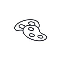 Steak icon. .Editable stroke.linear style sign for use web design,logo.Symbol illustration. vector
