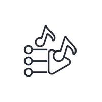 playlist icon. .Editable stroke.linear style sign for use web design,logo.Symbol illustration. vector