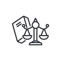 law icon. .Editable stroke.linear style sign for use web design,logo.Symbol illustration. vector