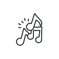 note icon. .Editable stroke.linear style sign for use web design,logo.Symbol illustration. vector