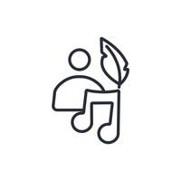 music composer icon. .Editable stroke.linear style sign for use web design,logo.Symbol illustration. vector