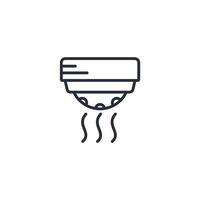 Smoke detector icon. .Editable stroke.linear style sign for use web design,logo.Symbol illustration. vector
