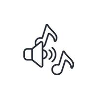 Sound icon. .Editable stroke.linear style sign for use web design,logo.Symbol illustration. vector