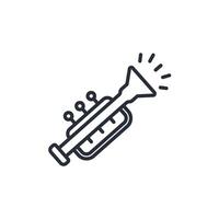 trumpet icon. .Editable stroke.linear style sign for use web design,logo.Symbol illustration. vector