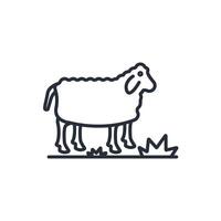sheep animal icon. .Editable stroke.linear style sign for use web design,logo.Symbol illustration. vector