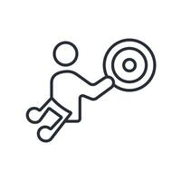 disc music icon. .Editable stroke.linear style sign for use web design,logo.Symbol illustration. vector