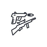 Weapon icon. .Editable stroke.linear style sign for use web design,logo.Symbol illustration. vector