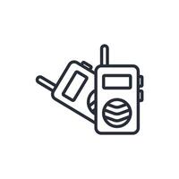 Walkie talkie icon. .Editable stroke.linear style sign for use web design,logo.Symbol illustration. vector