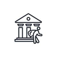 thief icon. .Editable stroke.linear style sign for use web design,logo.Symbol illustration. vector