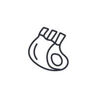 Ribs icon. .Editable stroke.linear style sign for use web design,logo.Symbol illustration. vector