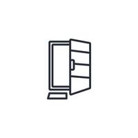 door alert icon. .Editable stroke.linear style sign for use web design,logo.Symbol illustration. vector