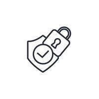 protection icon. .Editable stroke.linear style sign for use web design,logo.Symbol illustration. vector