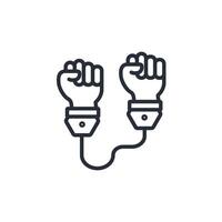 arrest icon. .Editable stroke.linear style sign for use web design,logo.Symbol illustration. vector
