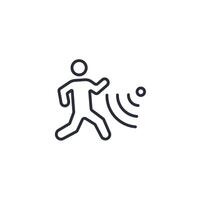Motion sensor icon. .Editable stroke.linear style sign for use web design,logo.Symbol illustration. vector