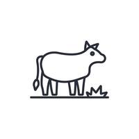 Cow animal icon. .Editable stroke.linear style sign for use web design,logo.Symbol illustration. vector