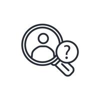 suspect icon. .Editable stroke.linear style sign for use web design,logo.Symbol illustration. vector