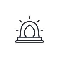 siren icon. .Editable stroke.linear style sign for use web design,logo.Symbol illustration. vector