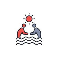 Summer icon. .Editable stroke.linear style sign for use web design,logo.Symbol illustration. vector