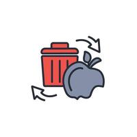 composting icon. .Editable stroke.linear style sign for use web design,logo.Symbol illustration. vector