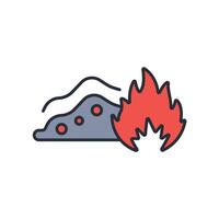 incineration icon. .Editable stroke.linear style sign for use web design,logo.Symbol illustration. vector