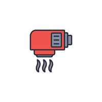 Hand dryer icon. .Editable stroke.linear style sign for use web design,logo.Symbol illustration. vector