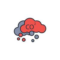 co2 icon. .Editable stroke.linear style sign for use web design,logo.Symbol illustration. vector