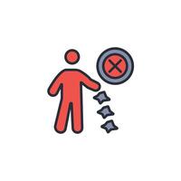 No littering icon. .Editable stroke.linear style sign for use web design,logo.Symbol illustration. vector