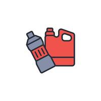 plastic waste icon. .Editable stroke.linear style sign for use web design,logo.Symbol illustration. vector