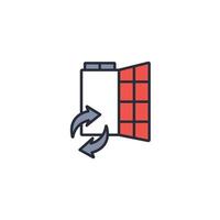 Ventilation icon. .Editable stroke.linear style sign for use web design,logo.Symbol illustration. vector