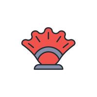 seashell icon. .Editable stroke.linear style sign for use web design,logo.Symbol illustration. vector