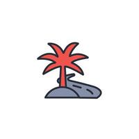 palm tree icon. .Editable stroke.linear style sign for use web design,logo.Symbol illustration. vector