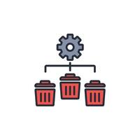 Waste Sorting icon. .Editable stroke.linear style sign for use web design,logo.Symbol illustration. vector