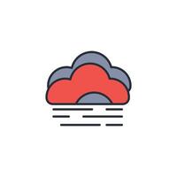 smog icon. .Editable stroke.linear style sign for use web design,logo.Symbol illustration. vector
