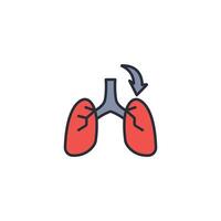 breathe icon. .Editable stroke.linear style sign for use web design,logo.Symbol illustration. vector