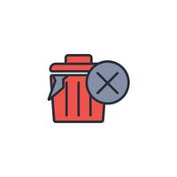 zero waste icon. .Editable stroke.linear style sign for use web design,logo.Symbol illustration. vector